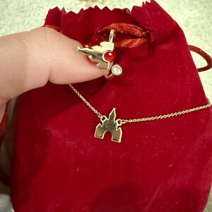 Disney Gold and Red Castle Necklace